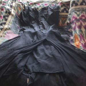 Vintage Layered Goth Silk Dress, Sz 10